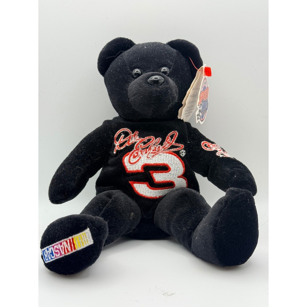 VTG NASCAR Dale Earnhardt 3 Team Beans Authentic Plush Bear Collectible 2001 NWT